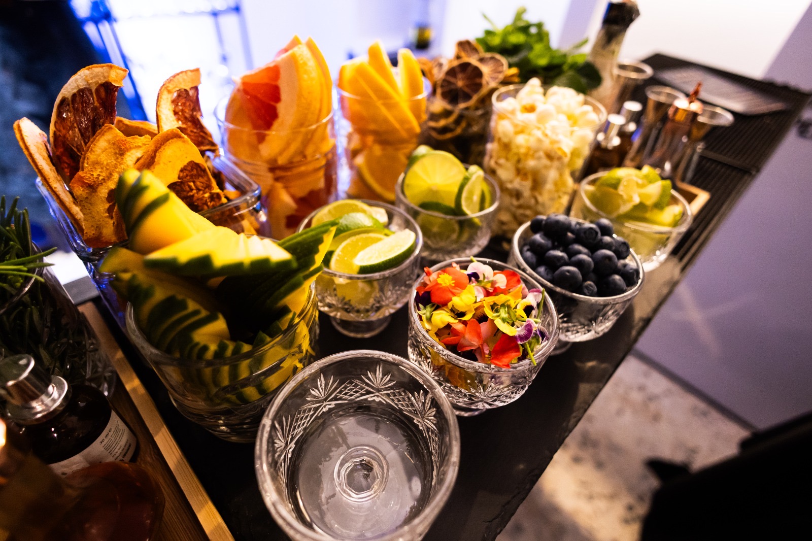 Bartender mixing cocktail